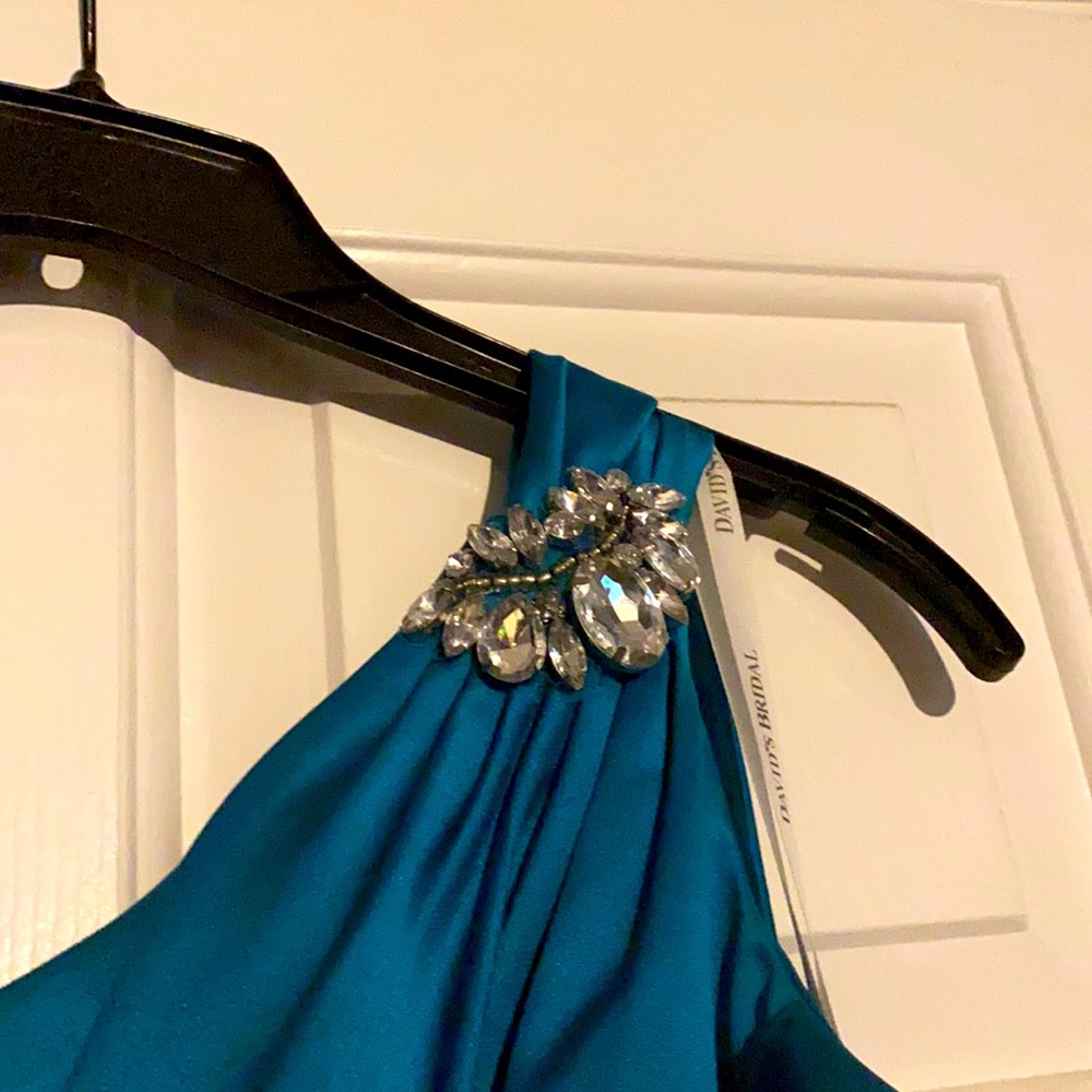David’s Bridal- Beautiful One shoulder gown.
